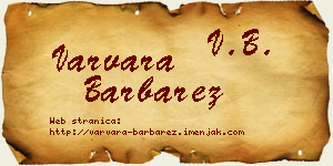 Varvara Barbarez vizit kartica
